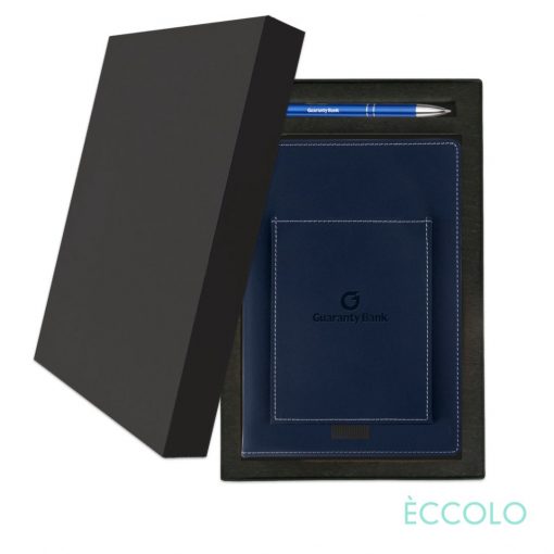 Eccolo® Austin Journal/Clicker Pen Gift Set - (M) Navy Blue-1