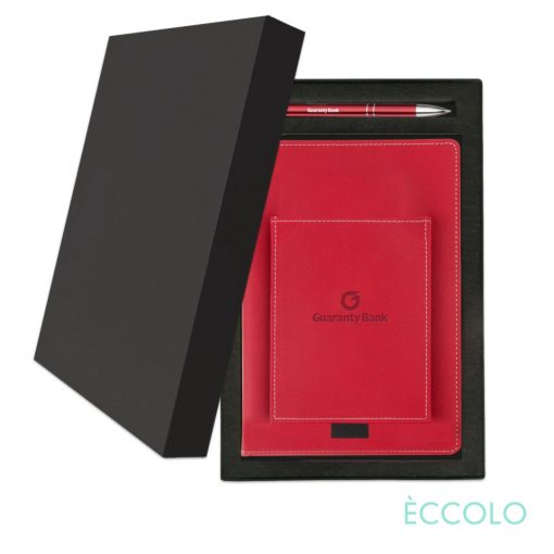 Eccolo® Austin Journal/Clicker Pen Gift Set - (M) Red