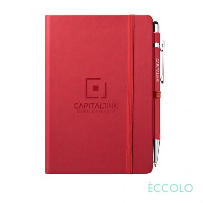 Eccolo® Cool Journal/Atlas Pen/Stylus Pen - (M) Red