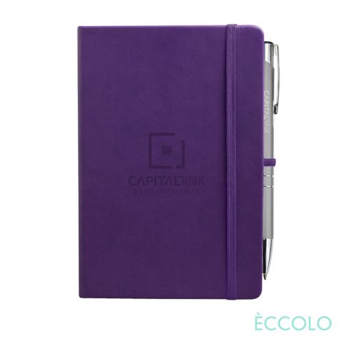 Eccolo® Cool Journal/Clicker Pen - (M) Purple