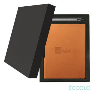 Eccolo® Groove Journal/Clicker Pen Gift Set - (M) Orange-1