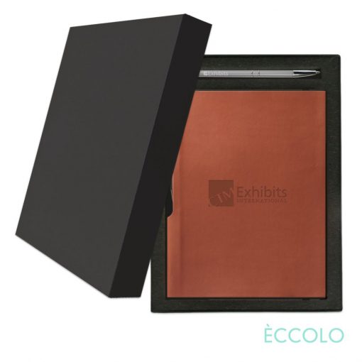 Eccolo® Groove Journal/Clicker Pen Gift Set - (M) Terracotta-1