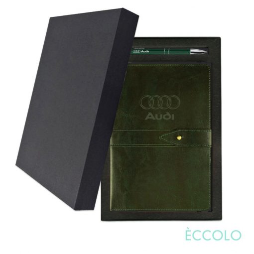 Eccolo® Legend Journal/Clicker Pen Gift Set - (M) Dark Green