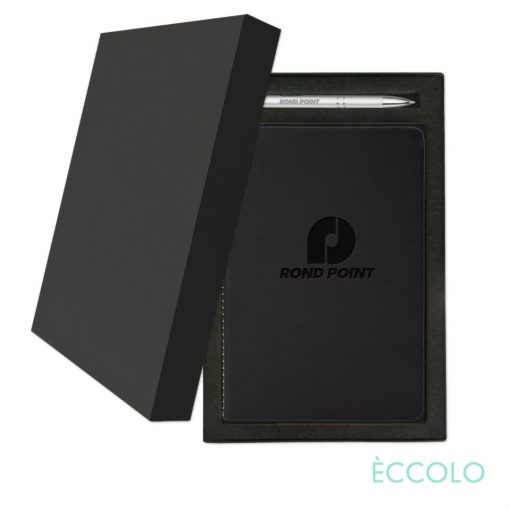 Eccolo® New Wave Journal/Clicker Pen Gift Set - (M) White