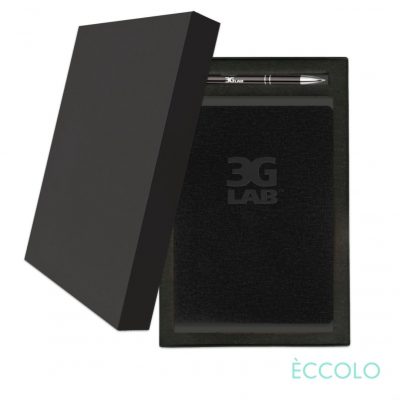 Eccolo® Solo Journal/Clicker Pen Gift Set - (M) Black-1