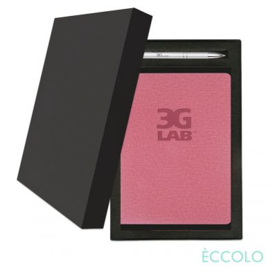 Eccolo® Solo Journal/Clicker Pen Gift Set - (M) Pink