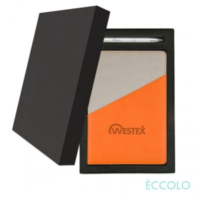 Eccolo® Tango Journal/Clicker Pen Gift Set - (M) Orange