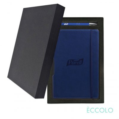 Eccolo® Tempo Journal/Clicker Pen Gift Set - (M) Navy Blue