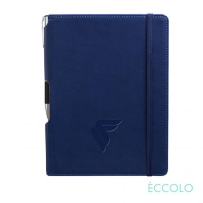 Eccolo® Tempo Journal/Clicker Pen - (M) Navy Blue-1