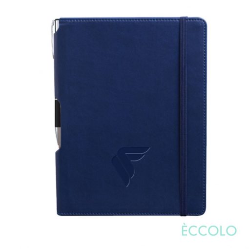 Eccolo® Tempo Journal/Clicker Pen - (M) Navy Blue-1
