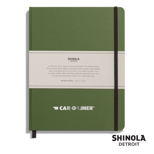 Shinola® HardCover Journal - (L) 7"x9" Olive Green