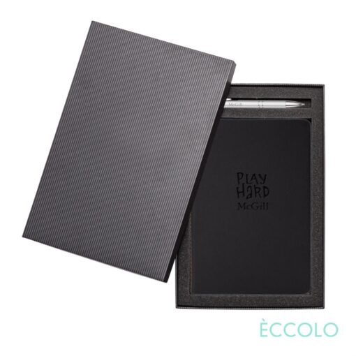 Eccolo® New Wave Journal/Clicker Pen Gift Set - (M) Orange-2