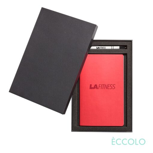 Eccolo® 4 x Single Meeting Journal/Austen Pen/Stylus Gift Set - (M) 6"x8" Red