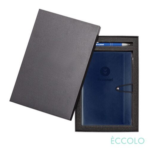 Eccolo® Slide Journal/Clicker Pen Gift Set - (M) Blue