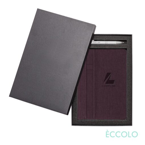 Eccolo® Lyric Journal/Clicker Pen Gift Set - (M) Burgundy