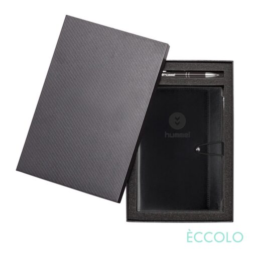 Eccolo® Slide Journal/Clicker Pen Gift Set - (M) Black-1