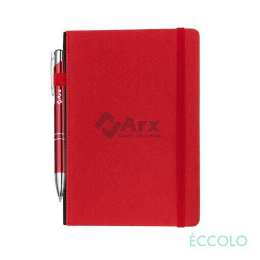 Eccolo® Memphis Journal/Clicker Pen - (M) Red-1