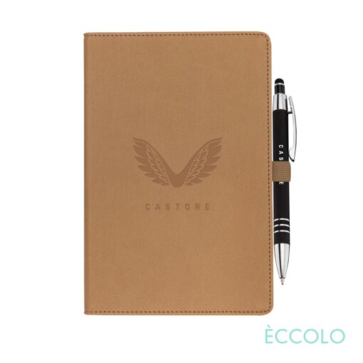 Eccolo® Two Step Journal/Venino Pen - (M) Tan-1