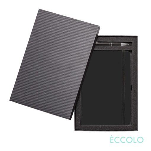 Eccolo® Calypso Journal/Clicker Pen Gift Set - (M) Black-2