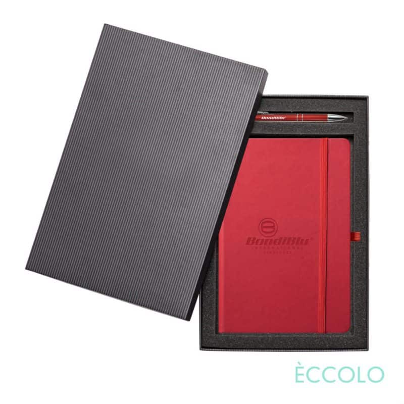 Custom Eccolo® Cool Journal/Clicker Pen Gift Set - (M) - 4