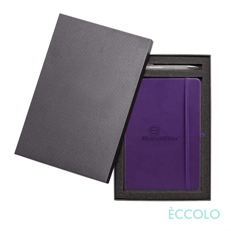 Custom Eccolo® Cool Journal/Clicker Pen Gift Set - (M) - 5
